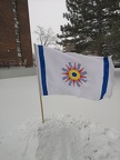 Chaldean Flag in Snow