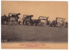 Iraqi carriage line going to Babylon Mesopotamia in 1890