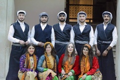 Chaldean Youth in Traditional clothes in Karemlash 